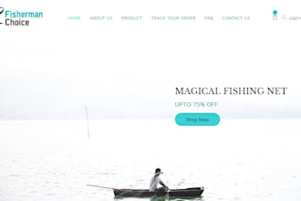 create one product shopify dropshipping store website with all features
