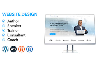 develop custom website for author, speaker, trainer or coach
