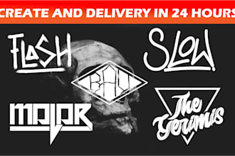 do design the best typography for bands, brands, music logo, etc