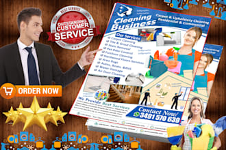 do unique any cleaning services flyer or brochure design