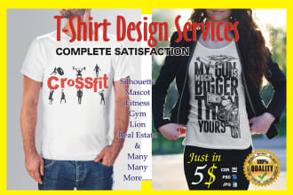 do fitness gym crossfit silhouette tshirt design
