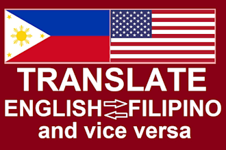 translate english to filipino, filipino to english
