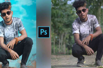 do crop resize  and remove background in photoshop