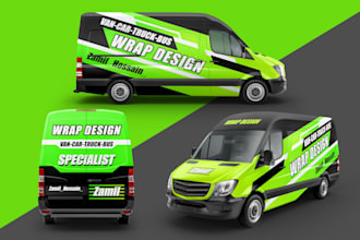 design a creative wrap for your van, car, bus, truck etc