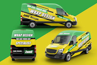 design a creative wrap for your van, car, bus, truck etc