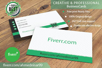 design double sided business card