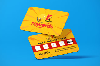 design a loyalty card, gift card, thank you card for amazon