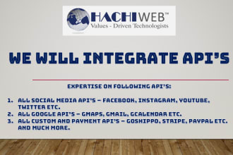 do any kind of API development and integration