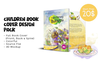 illustrate and design watercolor cover for children  book