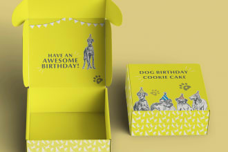 do packaging box design, product box design, mailer box design and 3d mockup