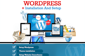 install wordpress and setup custom theme demo