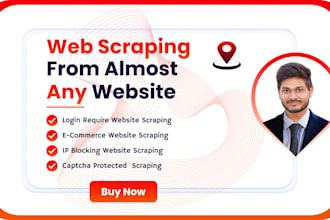 do web scraping data mining  data extraction  for any website