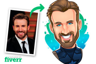 draw a cool avatar, cartoon, caricature of your photo