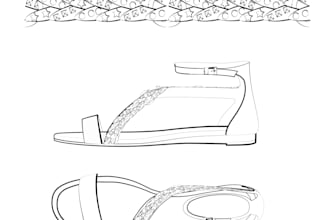 design footwear with technical specs and color combinations