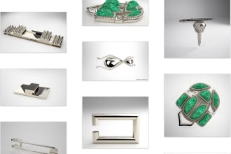 design concept metal pieces, 3d modelling and techpacks for 3d printing