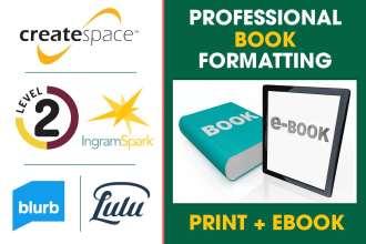 format, publish kindle ebook, hardcover, paperback children book formatting