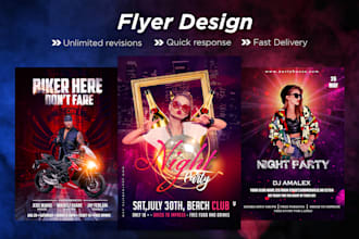 design eye catching party or event flyer within 12 hours