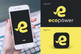 do modern minimalist mobile app logo or icon design