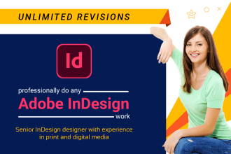 do any adobe indesign project professionally