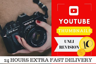 create youtube thumbnail design for you