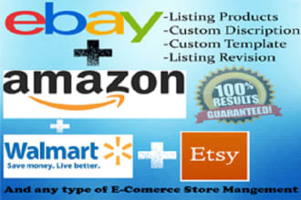 create listings on ebay, amazon, walmart, and other online marketplaces