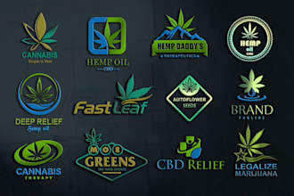 create marijuana and cannabis logo