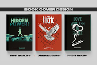 design a unique book cover art, ebook or kdp book cover
