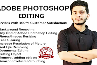 do adobe photoshop editing, product retouch