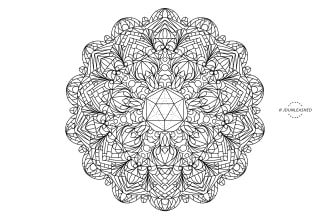 illustrate unique mandala coloring book