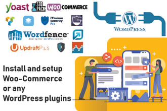 install and set up woocommerce or any wordpress plugins for you