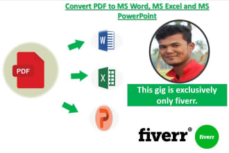 convert PDF file to ms word, ms excel and ms powerpoint
