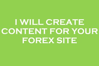 create content for your forex site