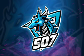 design premium mascot esport logo cartoon for youtube twitch