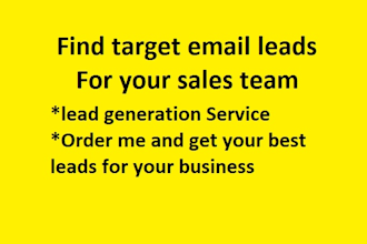 do b2b lead generation and make email list for your sales team