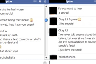 edit a facebook or text message to say whatever you want