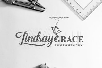 design an simple, original hand drawn typography logo