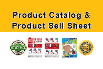 design product catalog and product sell sheet