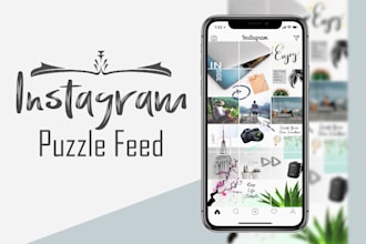 design your instagram posts, amazing puzzle feed