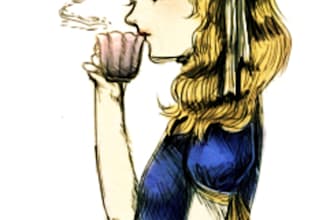 draw an old fashioned storybook style portrait