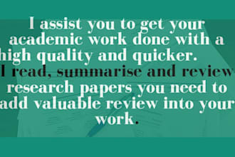reading and reviewing research papers for you