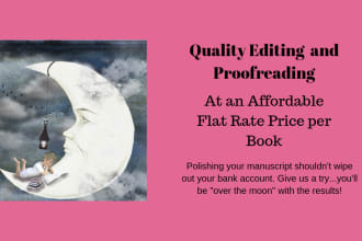 edit and proofread your manuscript for a flat rate