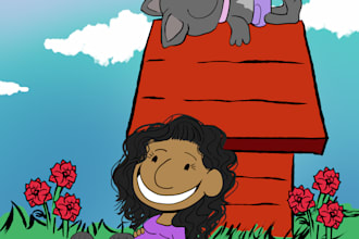 draw you and your pet as peanuts