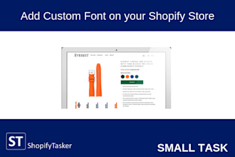 add custom font on your shopify store