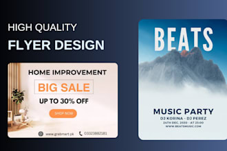 design high quality retro vintage flyer for you