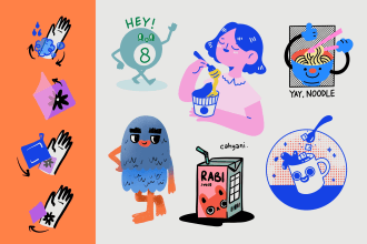 draw illustration, line art or doodle for your product