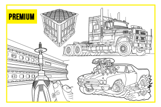 draw a detail vector line art illustrations