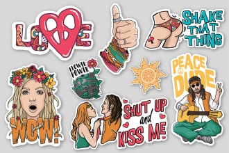 design high quality custom vector stickers for you