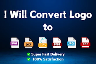 create svg, eps, dxf, PDF, png files for your logo