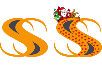 design christmas, new year, and easter logo