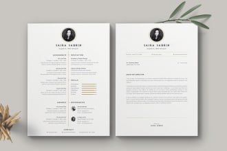 do professional and modern cv resume design